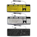 High Visibility Big Key Keyboard - Black, White and Yellow