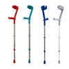 Trulife Soft Grip Ergonomic Handle Crutches - Red, Turquoise, Blue and Grey