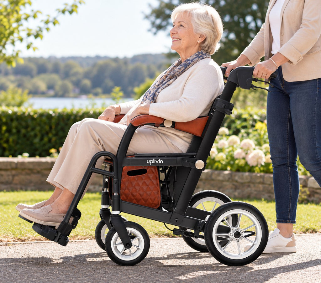 Uplivin' Glide 2-in-1 Rollator and Transit Wheelchair
