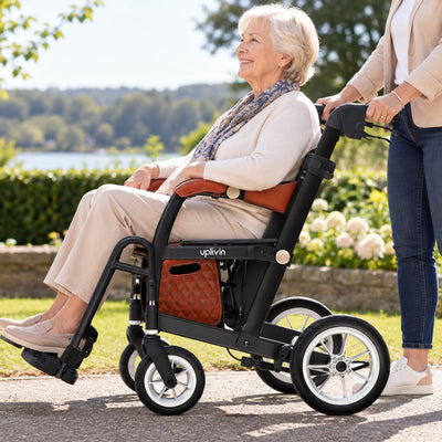 Uplivin' Glide 2-in-1 Rollator and Transit Wheelchair