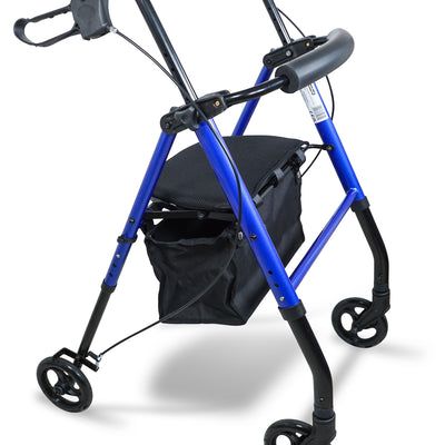 The Blue coloured Lightweight Four Wheeled Rollator