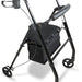 The Black Lightweight Four Wheeled Rollator