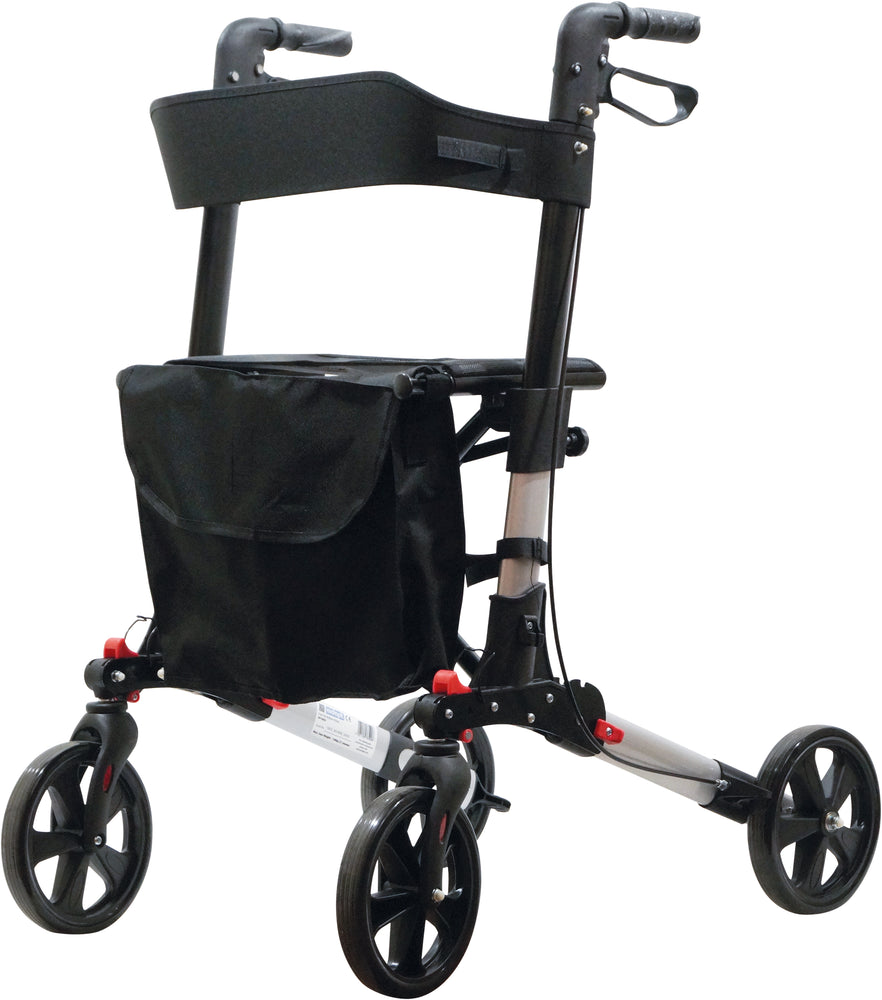 The Grey Deluxe Fold Flat Rollator