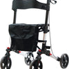 The White Deluxe Fold Flat Rollator