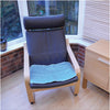Washable Chair and Bed Pad - Blue in use on chair