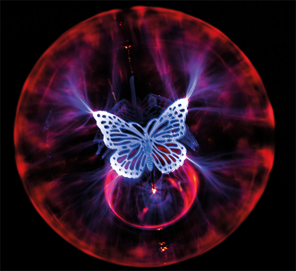 Contact Sensitive 5 Inch Plasma Ball with Butterfly Effect