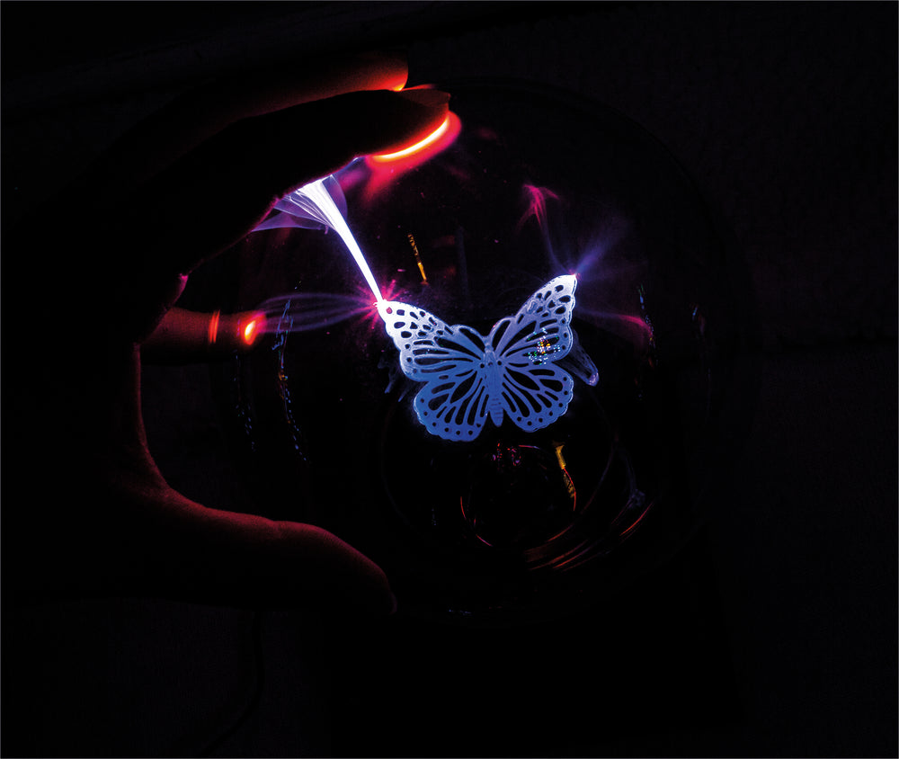 Contact Sensitive 5 Inch Plasma Ball with Butterfly Effect