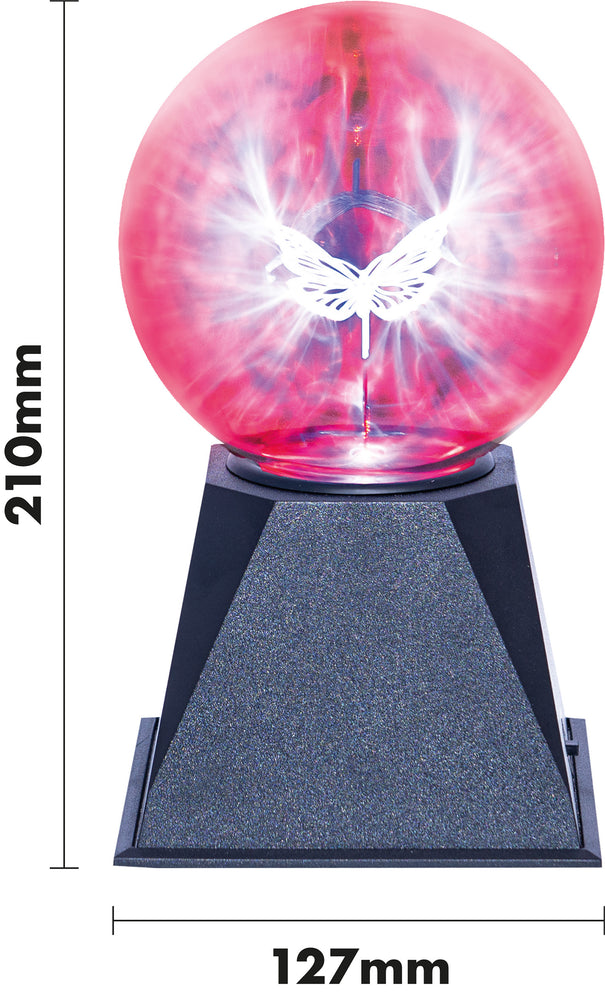 Contact Sensitive 5 Inch Plasma Ball with Butterfly Effect