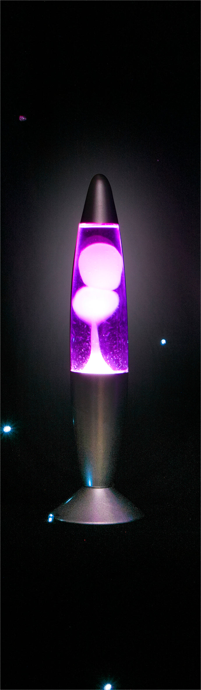 Lava Lamp with Silver Casing