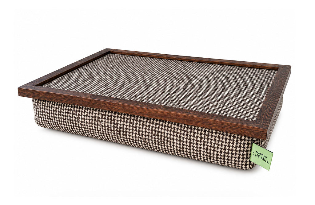 Luxury Dogtooth  Lap Tray With matching Dogtooth Bean Bag from Made in the Mill