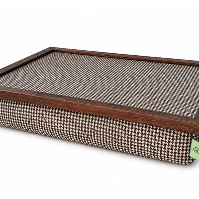 Luxury Dogtooth  Lap Tray With matching Dogtooth Bean Bag from Made in the Mill