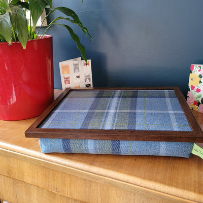 Luxury Westie Tweed Lap Tray With Bean Bag from Made in the Mill