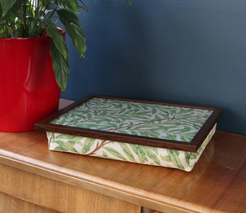Luxury Sage Willow Lap Tray With Bean Bag from Made in the Mill