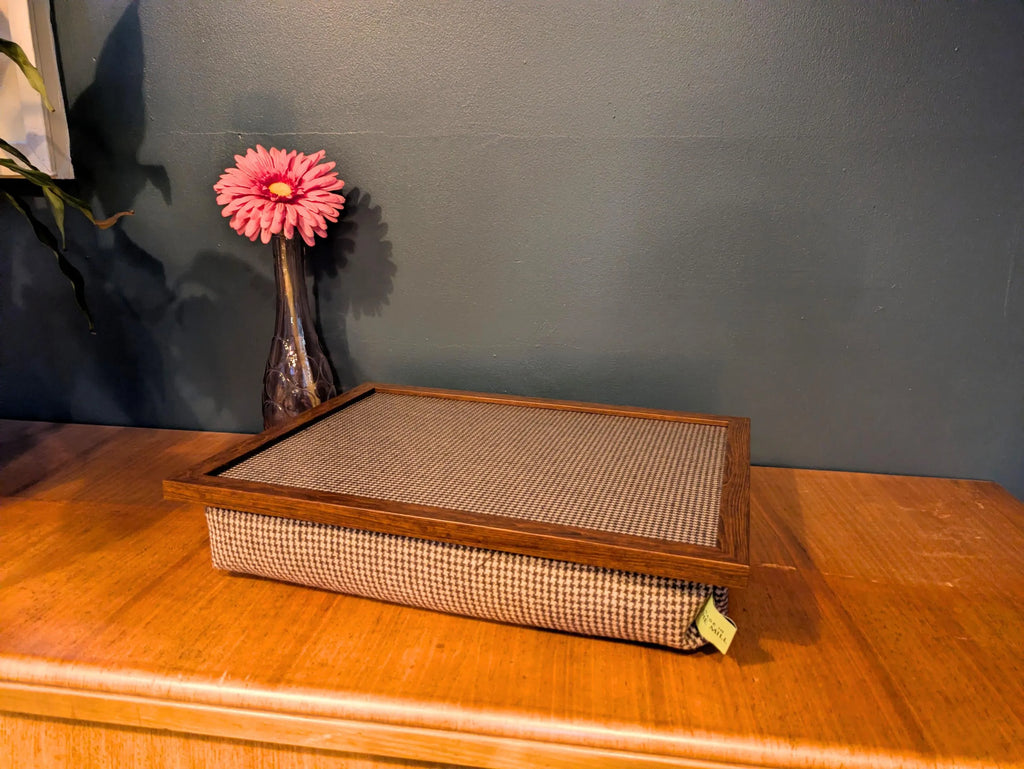 Luxury Dogtooth  Lap Tray With matching Dogtooth Bean Bag from Made in the Mill