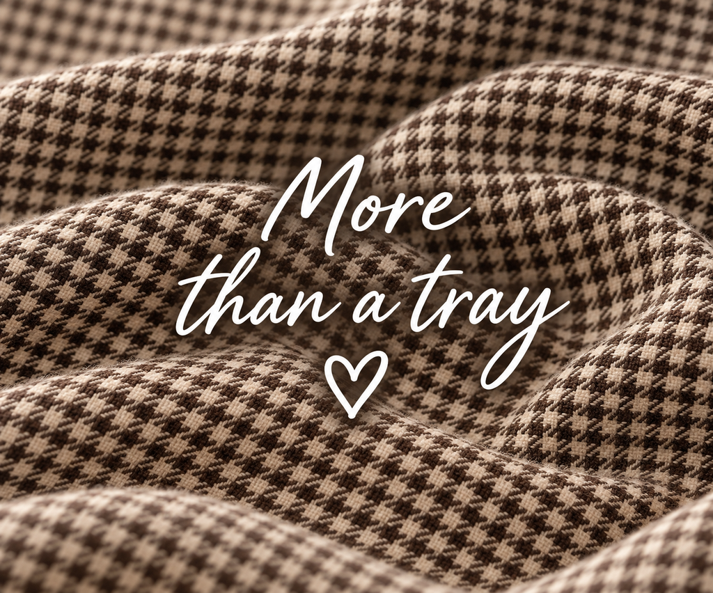 Luxury Dogtooth  Lap Tray With matching Dogtooth Bean Bag from Made in the Mill