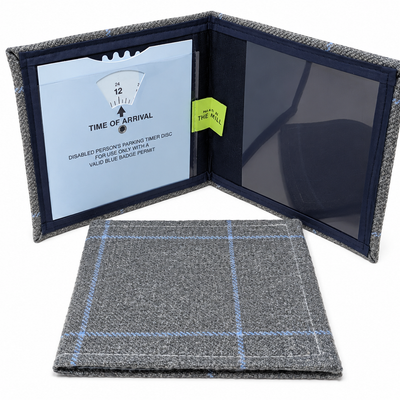 Made In The Mill Blue Badge Permit Holder - Grey Tweed Setter