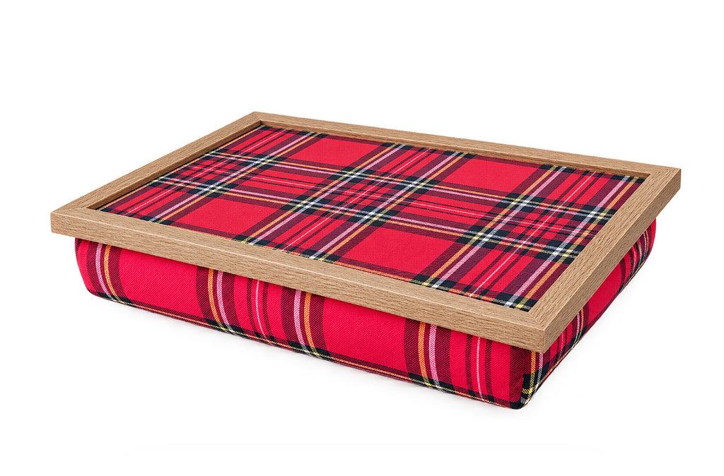 Made in the Mill Royal Stewart Red Tartan Lap Tray with Bean Bag