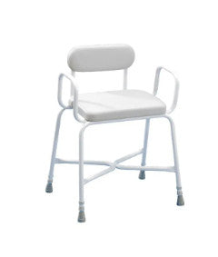 Sherwood Plus Bariatric Shower and Perching Stool with Padded Back Rest