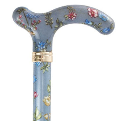 Classic Canes Slimline Chelsea Cane Grey Floral