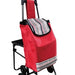 Stair Climber Shopping Trolley with seat - red