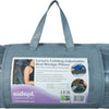 the luxury folding adjustable bed wedge pillow in its carry bag with handle