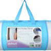 the bed wedge pillow in its carry bag with handle
