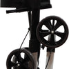 A side view of a White Deluxe Fold Flat Rollator