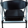 a rear view of the back rest on the deluxe bariatric rollator/walker