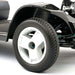 Pride Apex Lite Portable Mobility Scooter - close up of wheels