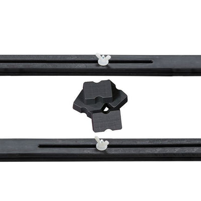 the image shows the black adjustable bed raisers