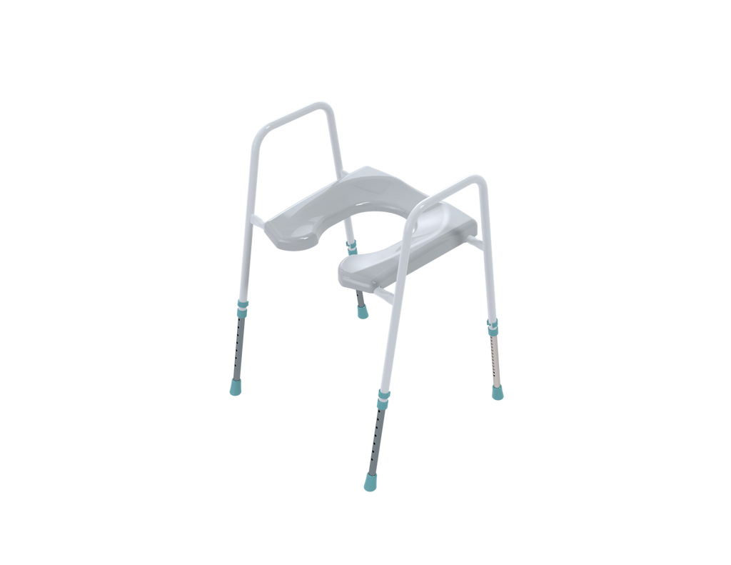 the image shows the prima horseshoe toilet aid