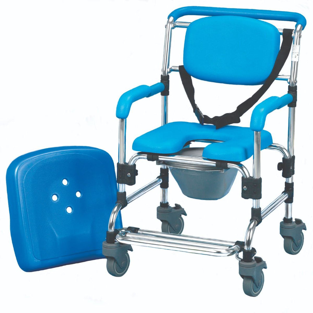 the Ocean Attendant Wheeled Shower Commode Chair