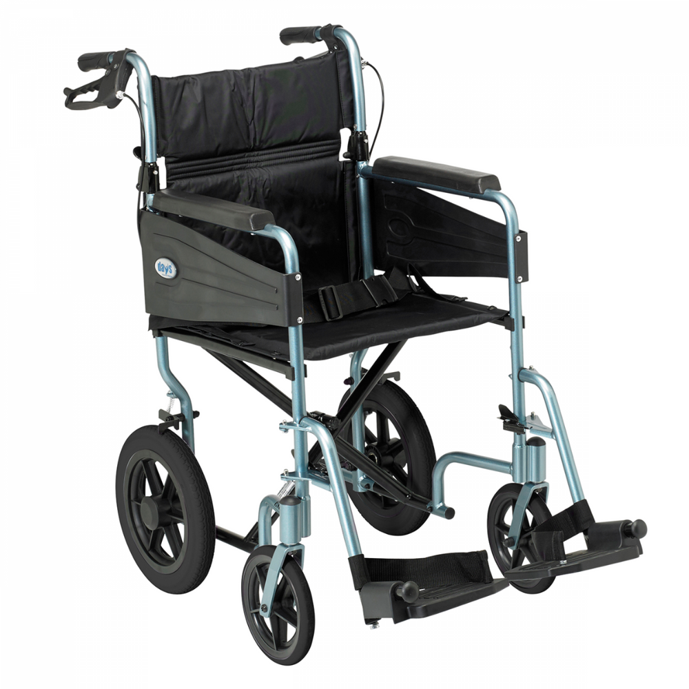 The cyan coloured Days Escape Lite Wheelchair