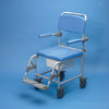 the Wheeled Attendant Deluxe Shower Commode Chair