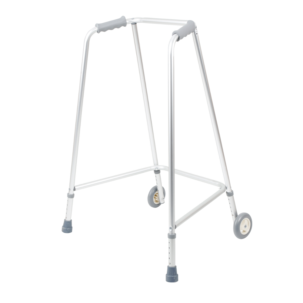 Rear view of the Days Adjustable Height Wheeled Walking Frame
