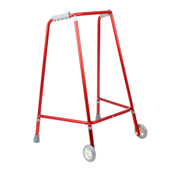 Days Red Adjustable Height Wheeled Walking Frames -S/M/L