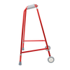 Side view of the Days Red Adjustable Height Wheeled Walking Frame
