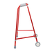 Side view of the Days Red Adjustable Height Wheeled Walking Frame
