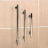 The three sizes of straight polished stainless steel chrome grab rails