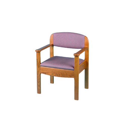 the royale wooded commode chair with a dusky pink seat