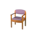 the royale wooded commode chair with a dusky pink seat