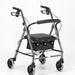 A front view of the Quartz 100 Series Four Wheel Rollator