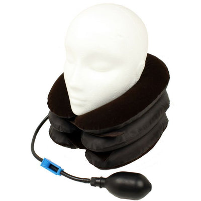 Lifemax Inflatable Neck Collar, demonstrated by mannequin head