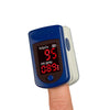 A close up of the Lifemax Fingertip Pulse Oximeter on a finger