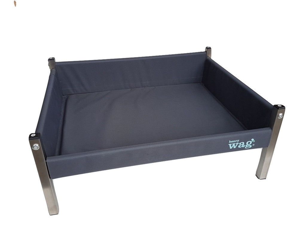 shows the Henry Wag Elevated Dog Bed