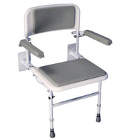 Wall Mounted Shower Seat with Back and Arms