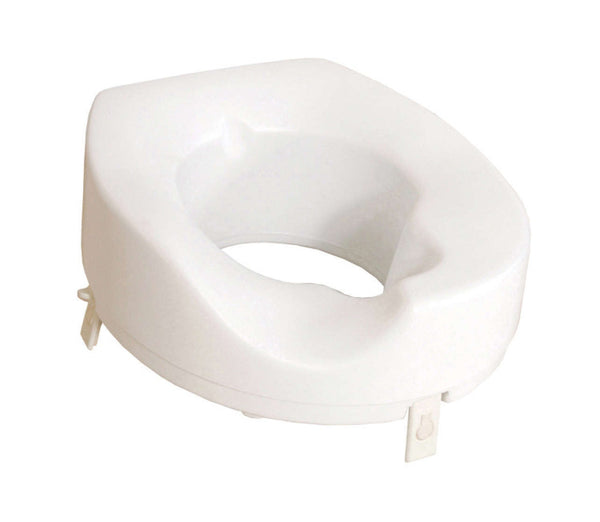 shows the melton sloped raised toilet seat