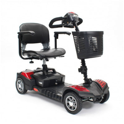 the image shows the scout 4 wheel scooter in red