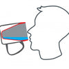 A diagram of someone drinking the Ornamin Two Handled Thermal Mug with Internal Cone