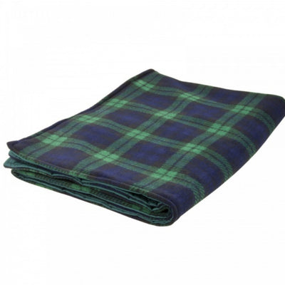 The Black Watch Tartan design of the Water Resistant Cosy Fleece Blanket